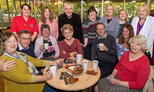 Representatives of Richmondshire District Council, Richmondshire Leisure Trust, Making Space and the Original Richmond Business and Tourism Association at the memory café.