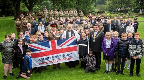 Celebration of National Armed Forces Day in Friary Gardens
