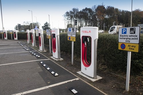 Electric charging points at Scotch Corner