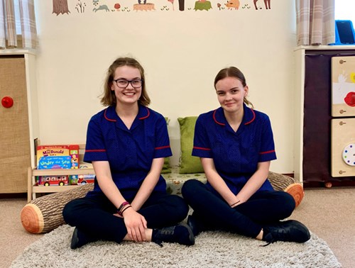 two apprentices at High Bank Nursery