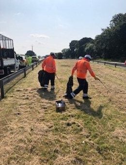 Litter pick alongside the A66