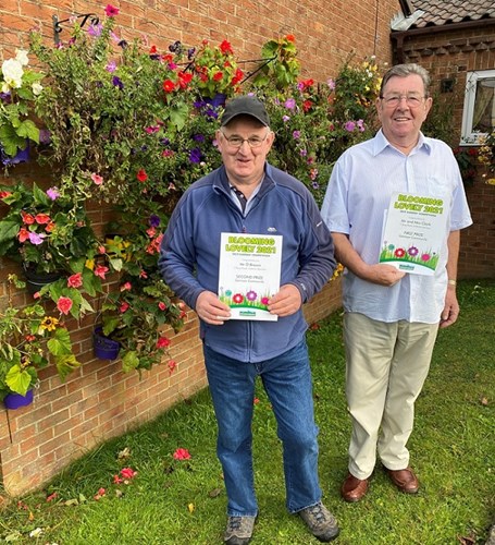 Blooming lovely garden competition winners Mr Brown and Mr Clark