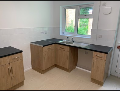 A newly installed kitchen