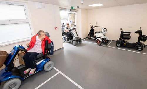 Scooters at Queens Court in Richmond