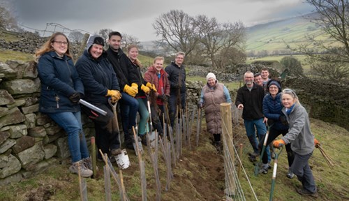 Volunteers from Richmondshire District Council with Rob Macdonald and David Gathercole